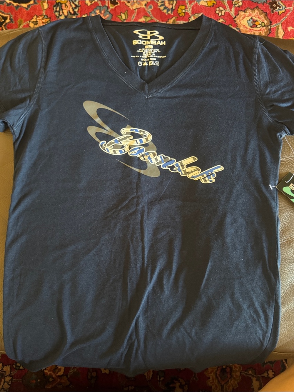 Boombah Women's Navy Short Sleeve V-Neck Tee